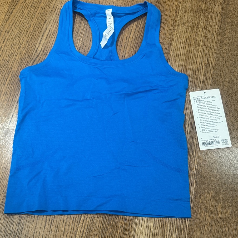 lululemon athletica Blue Tank Top